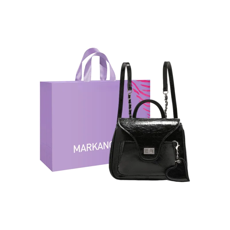 MARKANGARO PU Backpack Medium Size Unisex Brown-8