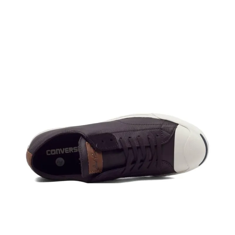 Converse Jack Purcell Anti Slip Wear Resistant Low Top Skateboard Shoes Men's Dark Brown-3