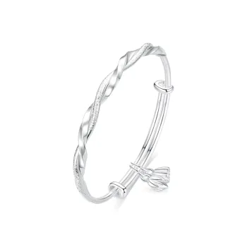 Crafts Women's 999 Fine Silver Bangles Unisex