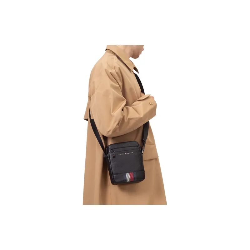 Tommy Hilfiger Polyurethane Crossbody Bag Shoulder Bag Small Size Men's Black-2