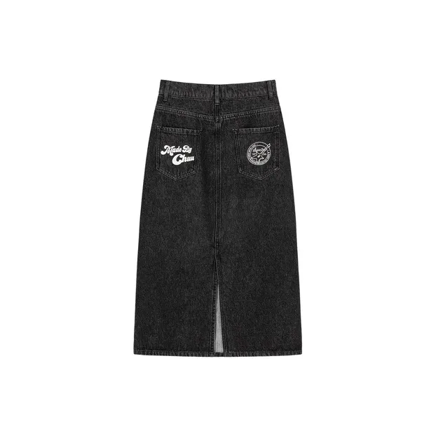 CHUU Casual Short Skirts Women's Black Gray-1