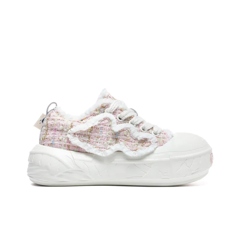 MOREMORENOISE Canvas Shoes Women's Low Top White-5