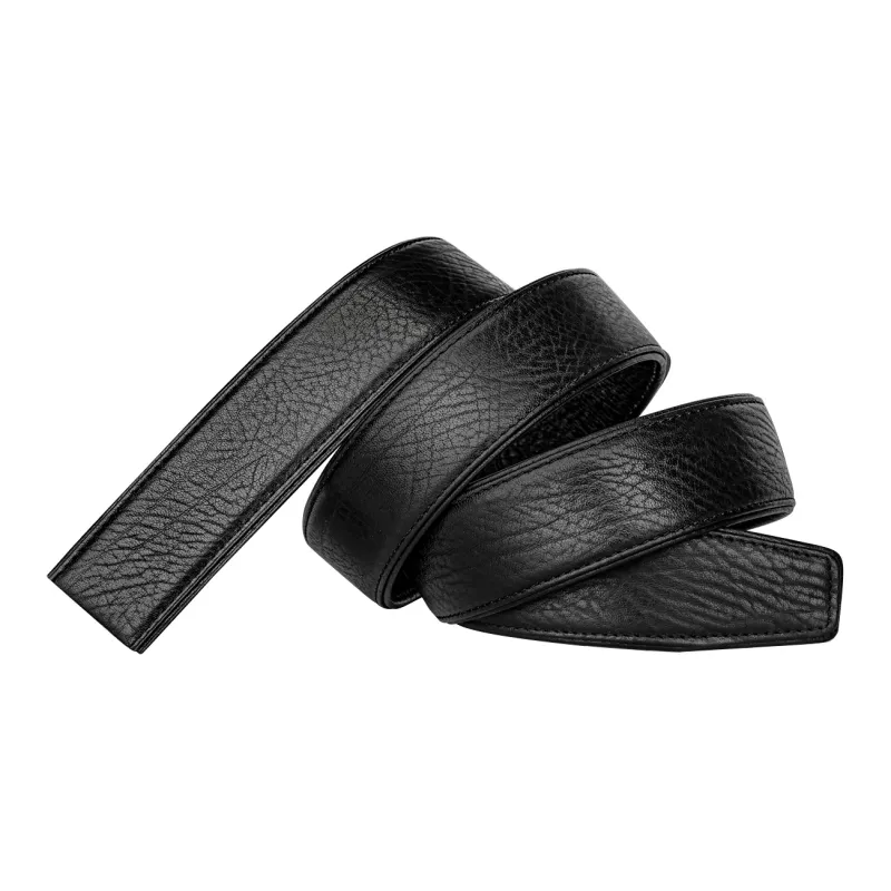 CATELLES Top Grain Cow Leather Leather Belts Men's Black 3.5cm-3