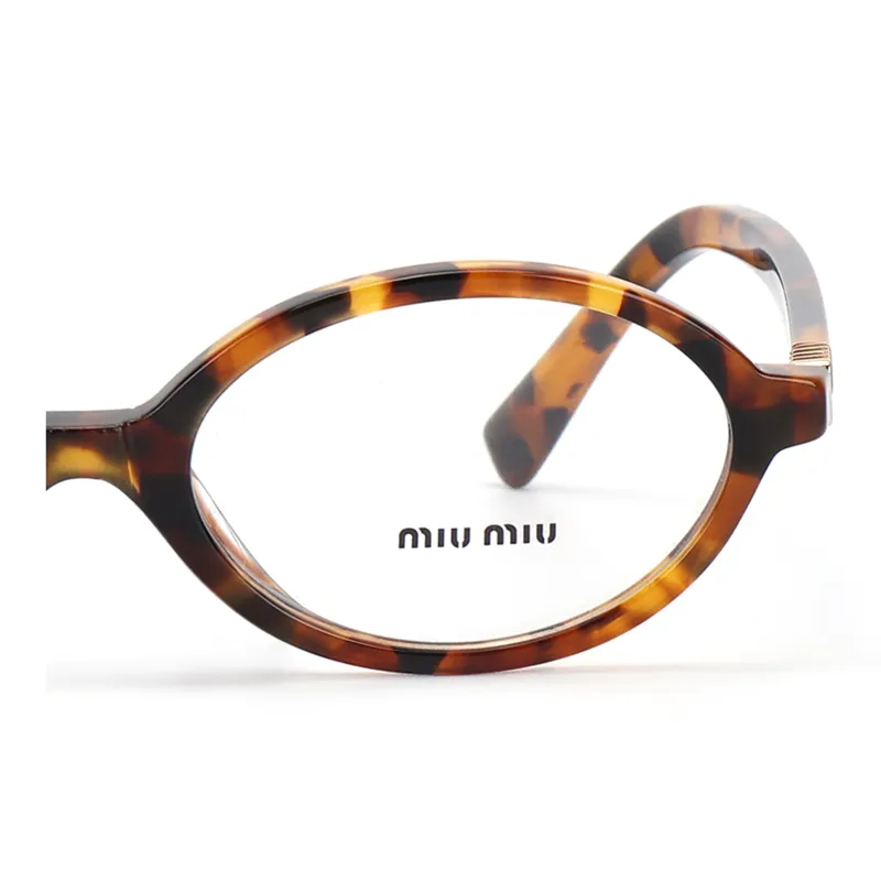 MIU MIU Tortoiseshell Oval frame Glasses-3