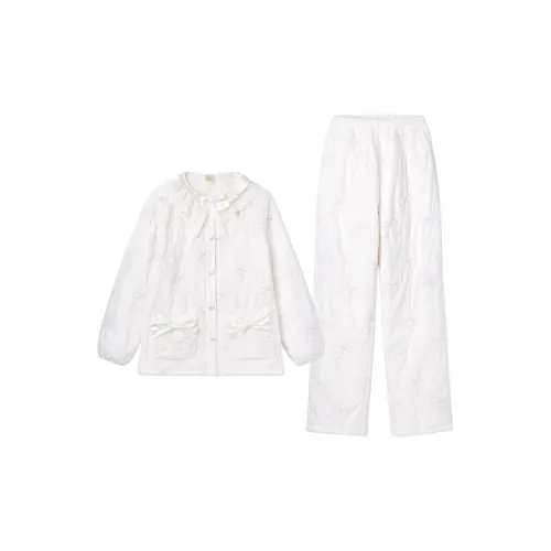 ROSE TREE Pajama Set Women's Ecru