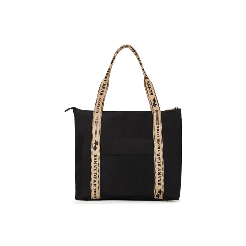 Dannybear Fabric Tote Bag Shoulder Bag Regular Unisex Black-1