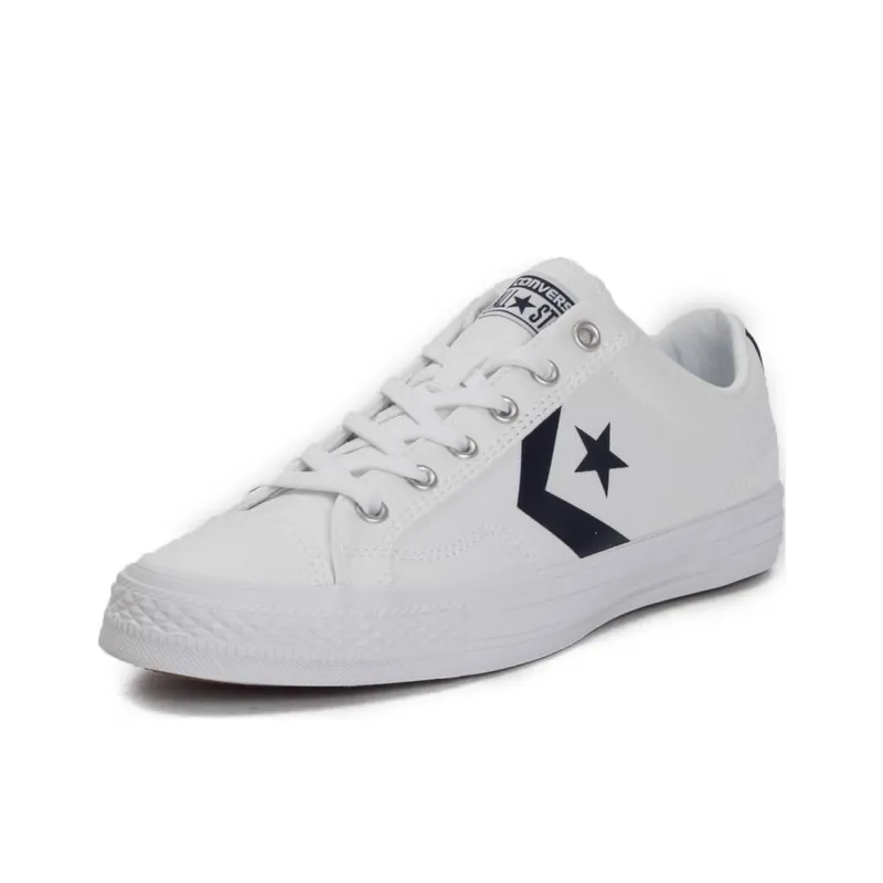 Converse All Star Non-slip Lightweight Low-Top Canvas Shoes Men's White-2