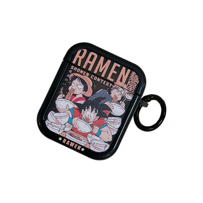 Kona Chun Compatible With AirPods Pro 2/1/3 TPU High Value Ramen Challenge Dragon Ball Goku Soft Quirky Headphone Cases-1