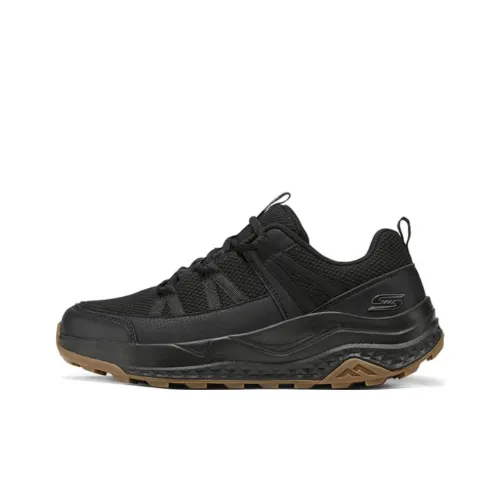 Skechers Anti Slip Wear Resistant Low Top Casual Shoes Men's Black