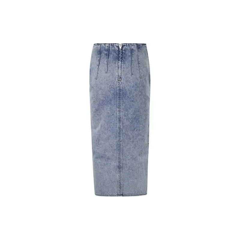 IRO NIGHT Etana Zip-Up Denim Skirt-1