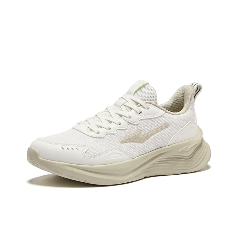 Erke Cushioning Wear Resistant Low Top Casual Running Shoes Women's White-2