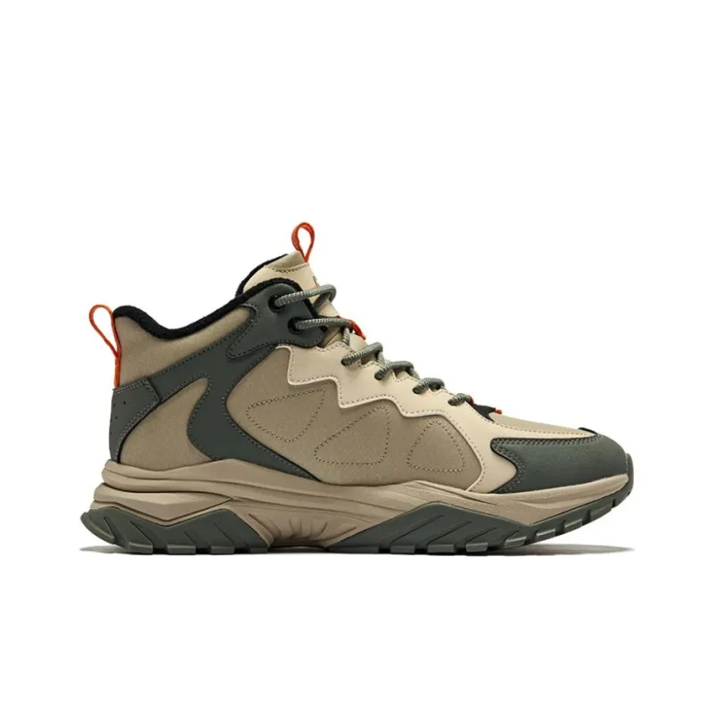 Erke Blaze 2 High Top Outdoor Shoes Men's Linen Gray With Stone Green-1