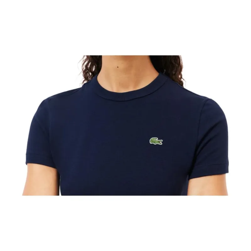 LACOSTE Regular T Shirt Women's Blue-4