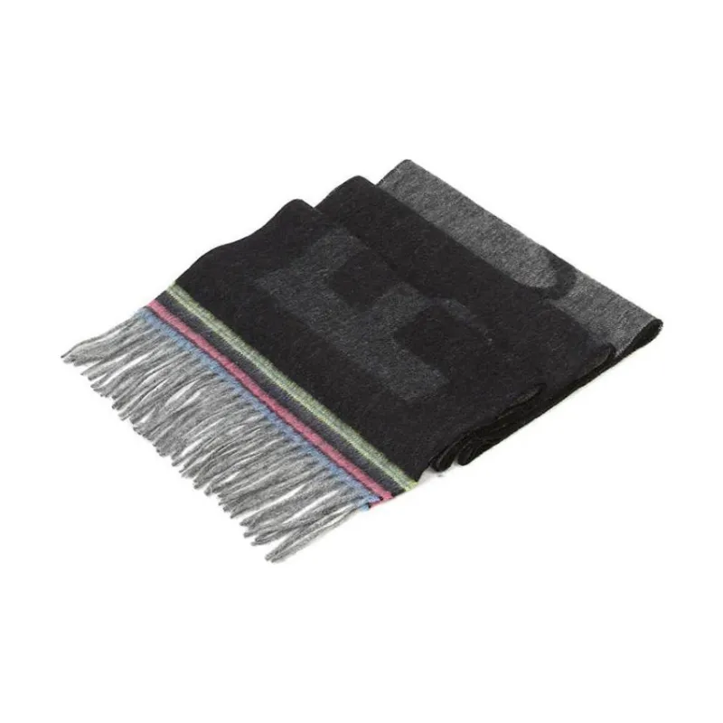 Paul Smith Acrylic Wool Knit Scarves Unisex Black-2