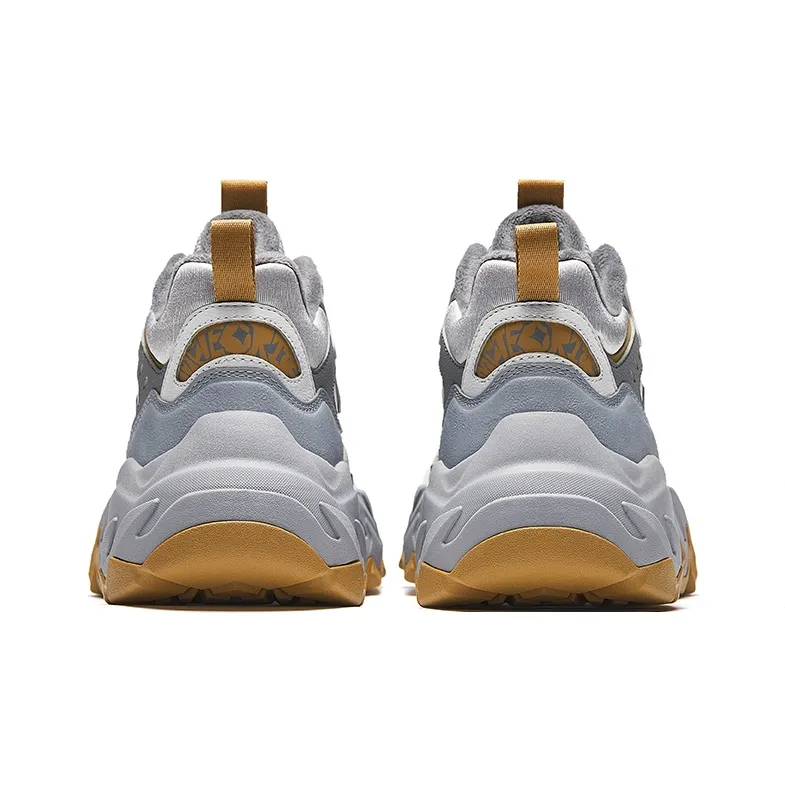 Anta Slate Anti-Slip And Wear-Resistant Warm Mid-Top Casual Shoes Men's Gray-3