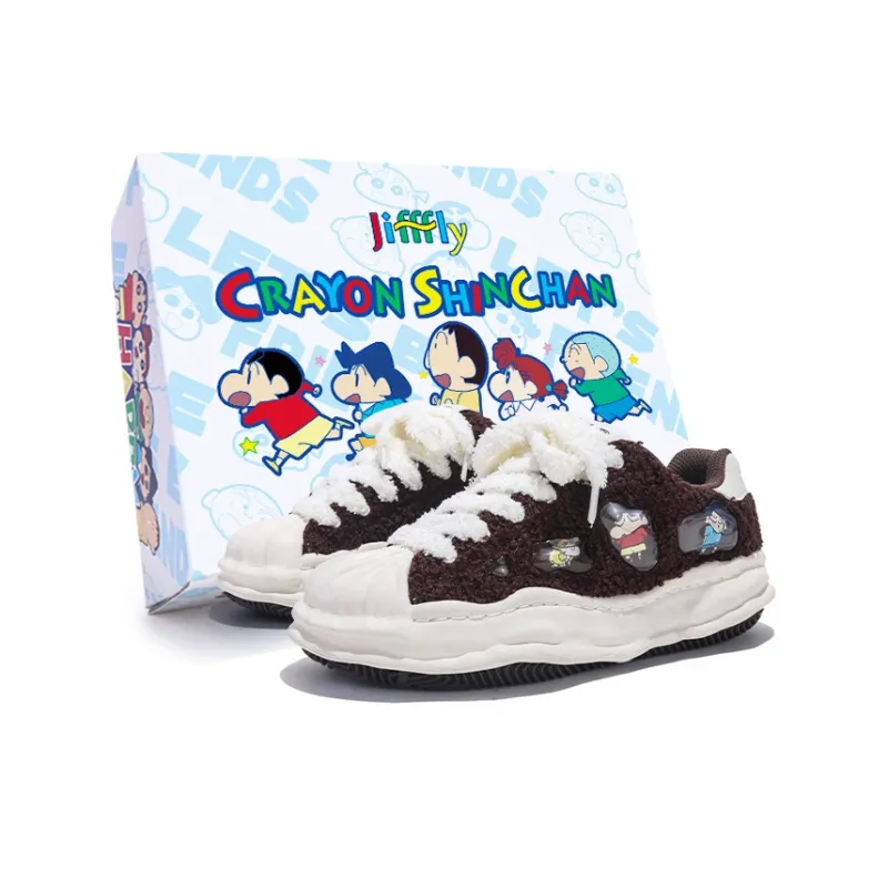Crayon Shinchan x Jifffly Coverage Warm Slip-Resistant Low-Top Skateboard Shoes Women's-7