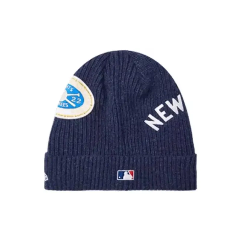 New Era Sheep Wool Polyamide Beanies Unisex Navy Blue-2
