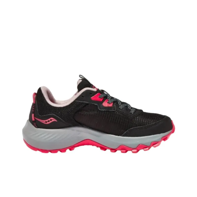 Saucony AURA TR Anti Slip Wear Resistant Low Top Casual Running Shoes Women's Black Gray Red-1