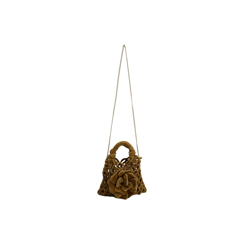 ZARA Polyester Bucket Bags Handbags Mini Women's Yellow Khaki-2