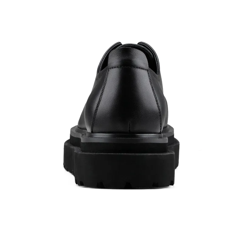 HANQIAORIJI Black Blood Series Derby Shoes Men's Black-6