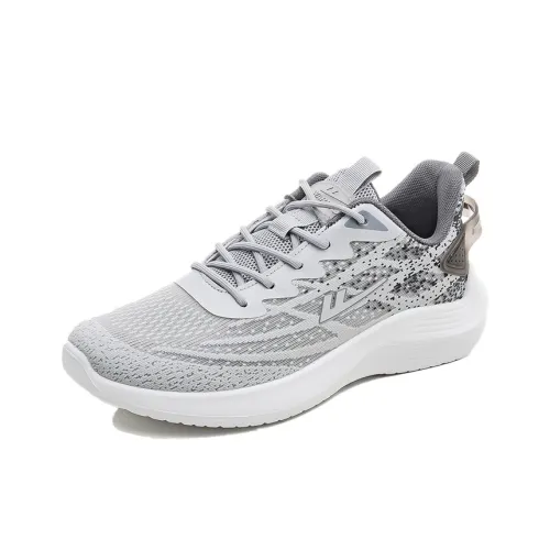 Warrior Coverage Lightweight Rebound Low Top Long Distance Running Running Shoes Men's Gray Black