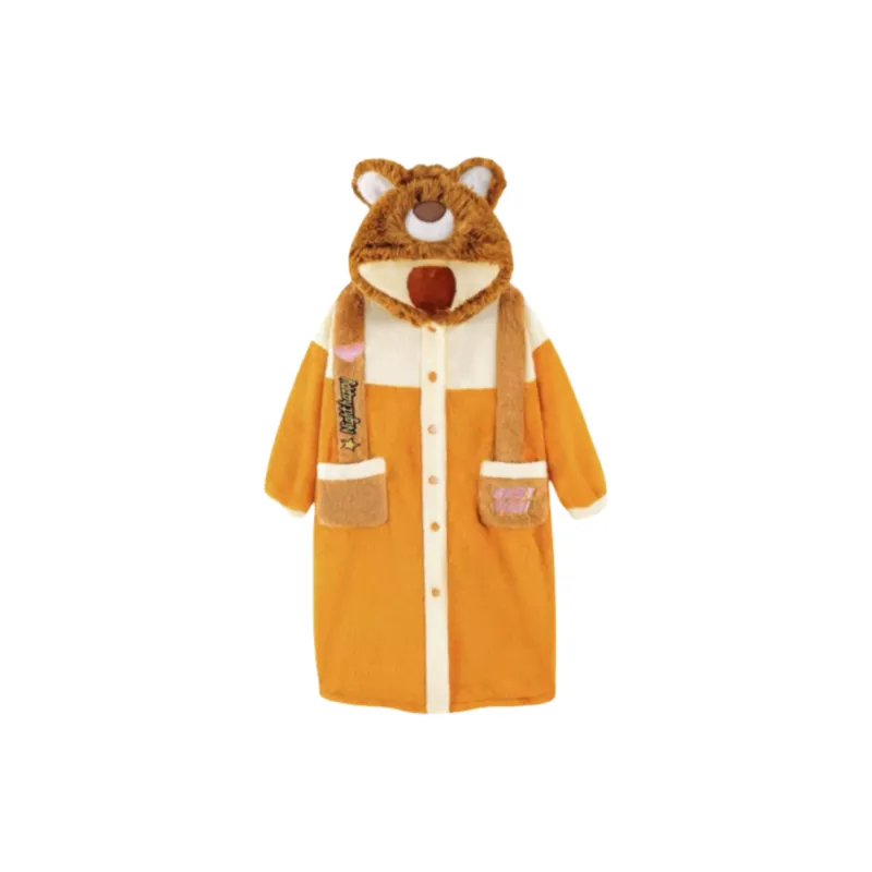 OEING Bath Robes Women's Orange-0