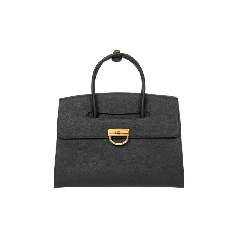 OMI Cow Head Leather Handbag Regular Women's Black/Ecru/Brown-0