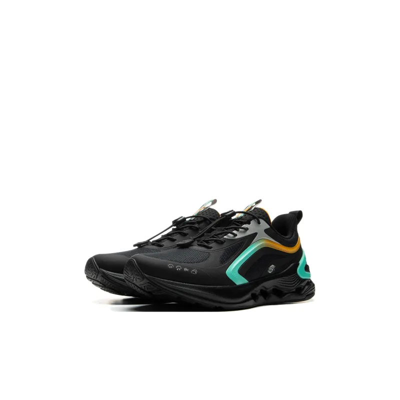 LINING YOUNG Kids' Running Shoes Black/Neon Jade Green Kids'-2