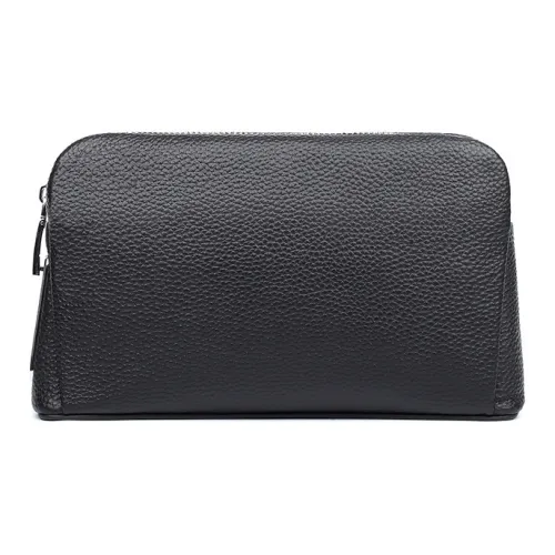 LARTIGENT Multifunction Business Cow Leather Clutch Regular Men's Black