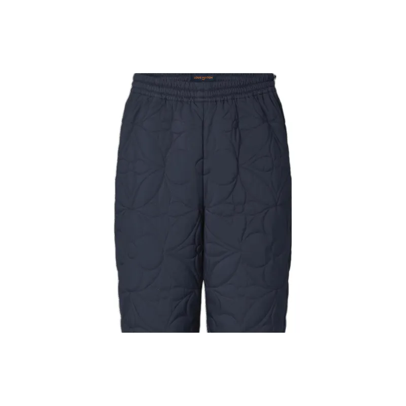 LOUIS VUITTON New Quarterly Products Of LV Knitted Sports Pants Men's Dark Blue-4
