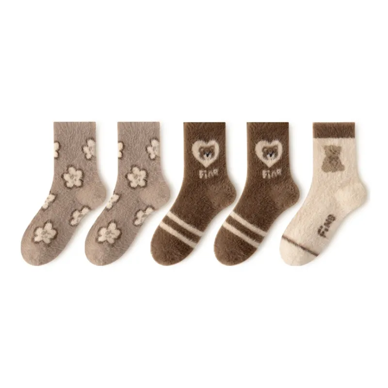 MIIOW Mid Calf Socks Women's Combo Set-0