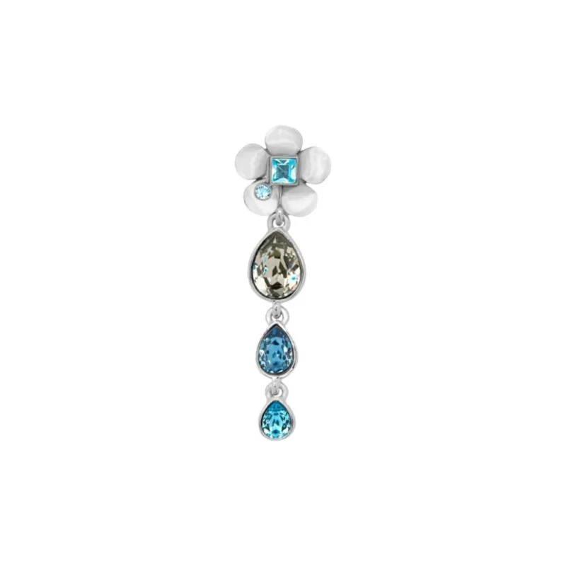 Oscar De La Renta Flower Teardrop Clip on Earrings-1