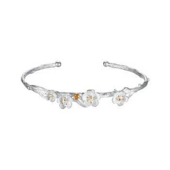 CHINA GOLD S925 Silver Bangles Women's