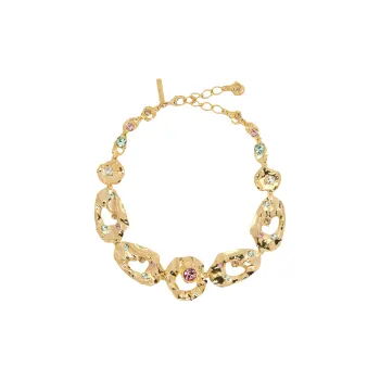 Oscar De La Renta Textured Chain link Necklace