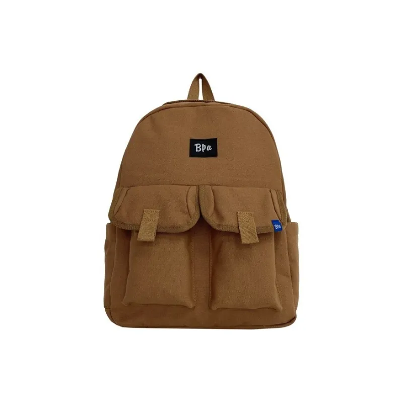 LUVISTRUE Canvas Canvas Bag Backpack Regular Unisex Black/White/Green/Brown-5