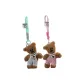 2 Pack Crooked Head Bear-Blue+Pink Overalls