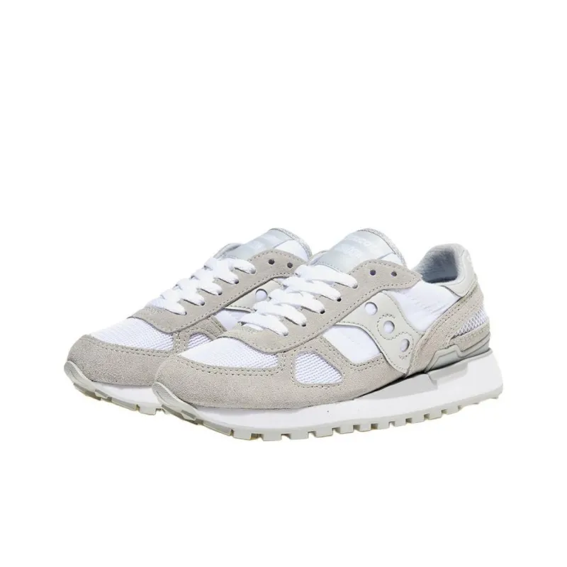 Saucony Shadow Original Anti Slip Wear Resistant Low Top Casual Running Shoes Unisex White-1