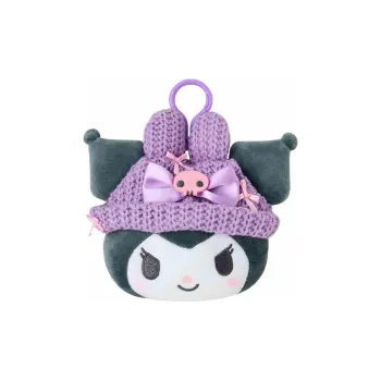 Sanrio Hello Kitty Head Shaped Mini Pouch Dolls Plush Pendant 14cm Height