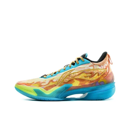 LiNing Knife 5 Slip Resistant Rebound Coverage Performance Basketball Shoes Men's Orange Blue