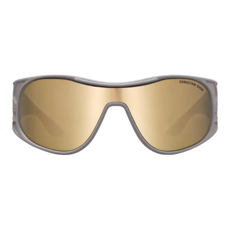 DIOR Rubber Irregular Shape Sunglasses Men's Gray-0