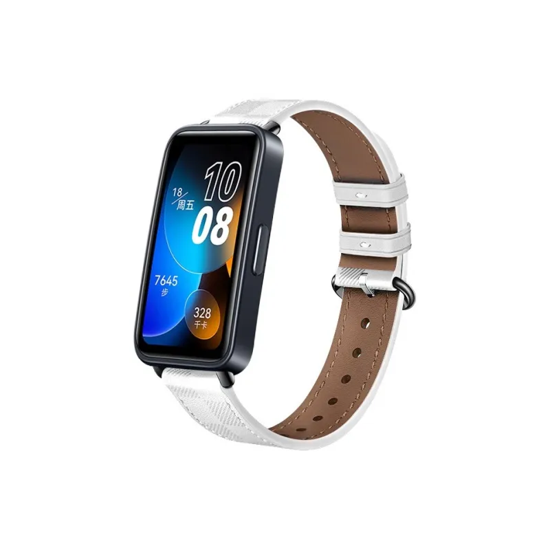 FZRT Huawei Compatibility Watch Band Plaid Print Leather Strap Artificial Leather Material-6
