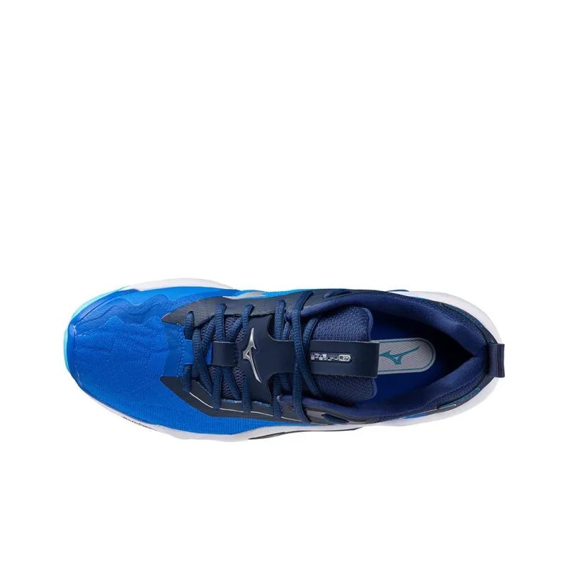 Mizuno Anti Slip Wear Resistant Low Top Training Shoes Unisex Blue White-2
