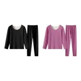 Women's 2 Set (Black+Purple)
