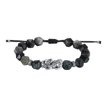 Ascending Obsidian Bracelets Unisex