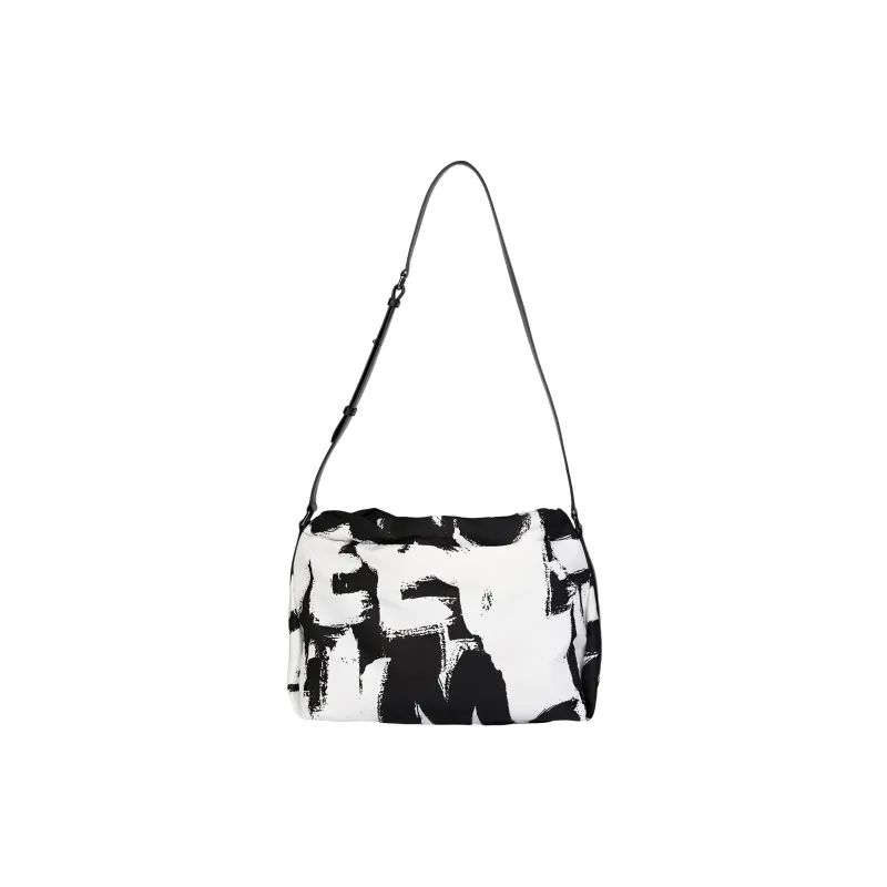 Alexander McQueen The Ball Bundle Shoulder Bag Black/White-4