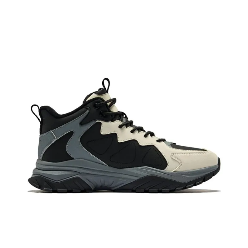Erke Blaze 2 High-Top Hiking Shoes Men's Positive Black Floating Lime-1