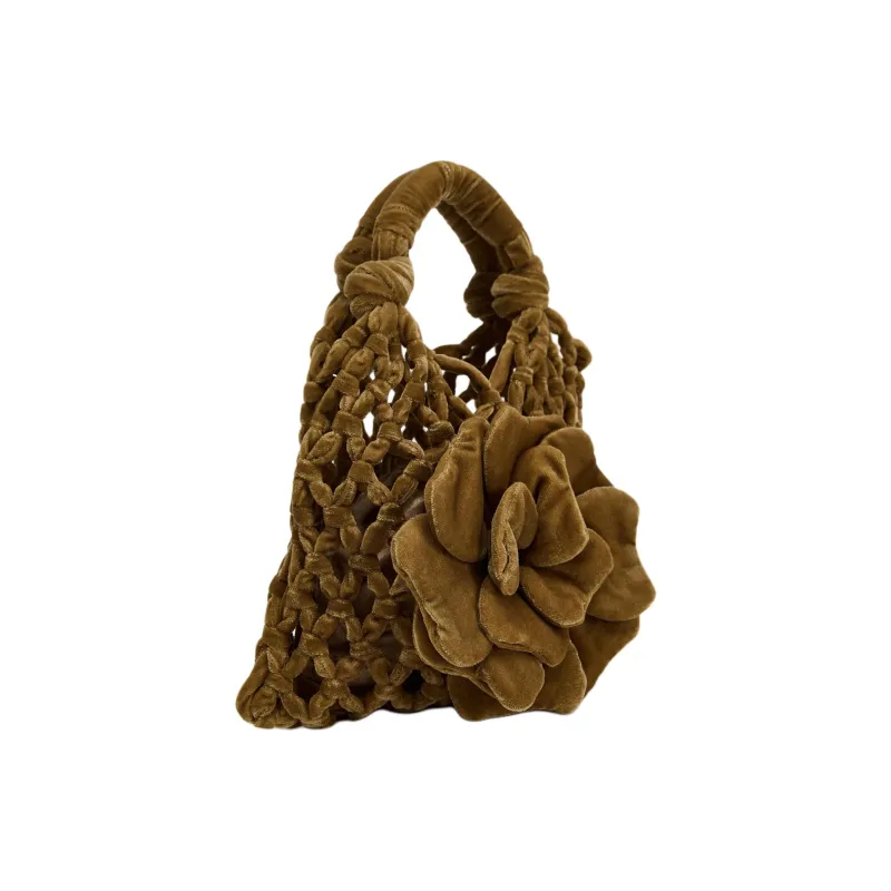 ZARA Polyester Bucket Bags Handbags Mini Women's Yellow Khaki-1