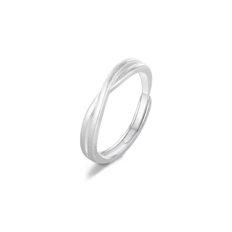 FORCHI Sterling Silver Rings Unisex Anniversary Birthday Gift-0