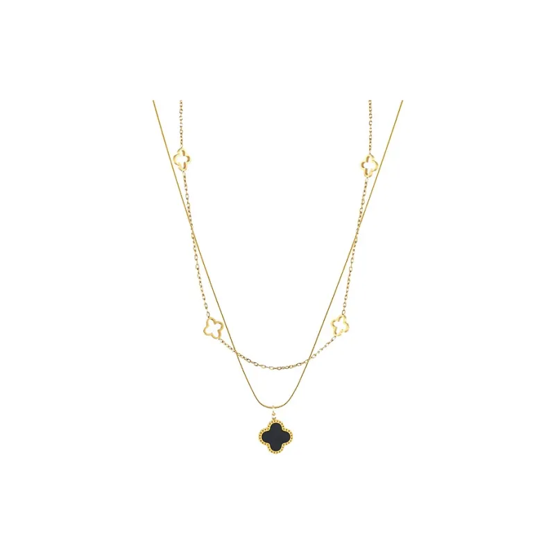 Datang Guoding Alloy Necklaces Women's Yellow/Black-0