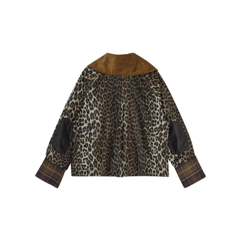 Barbour X GANNI X Barbour Co brand Jackets Women's Leopard Print-1